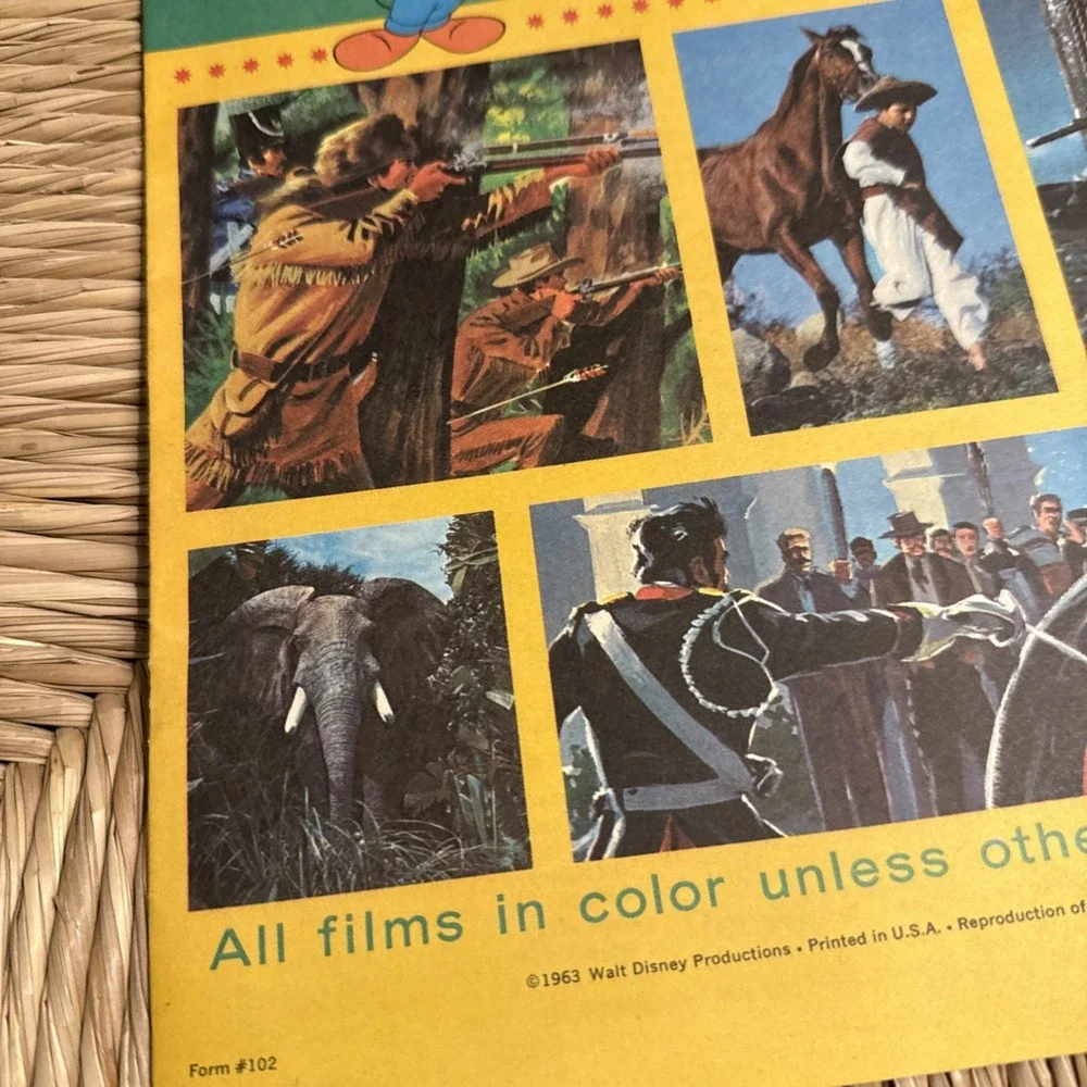 Vintage 1963-64 Walt Disney 16mm Films Catalog Mickey Mouse Reference Film Book